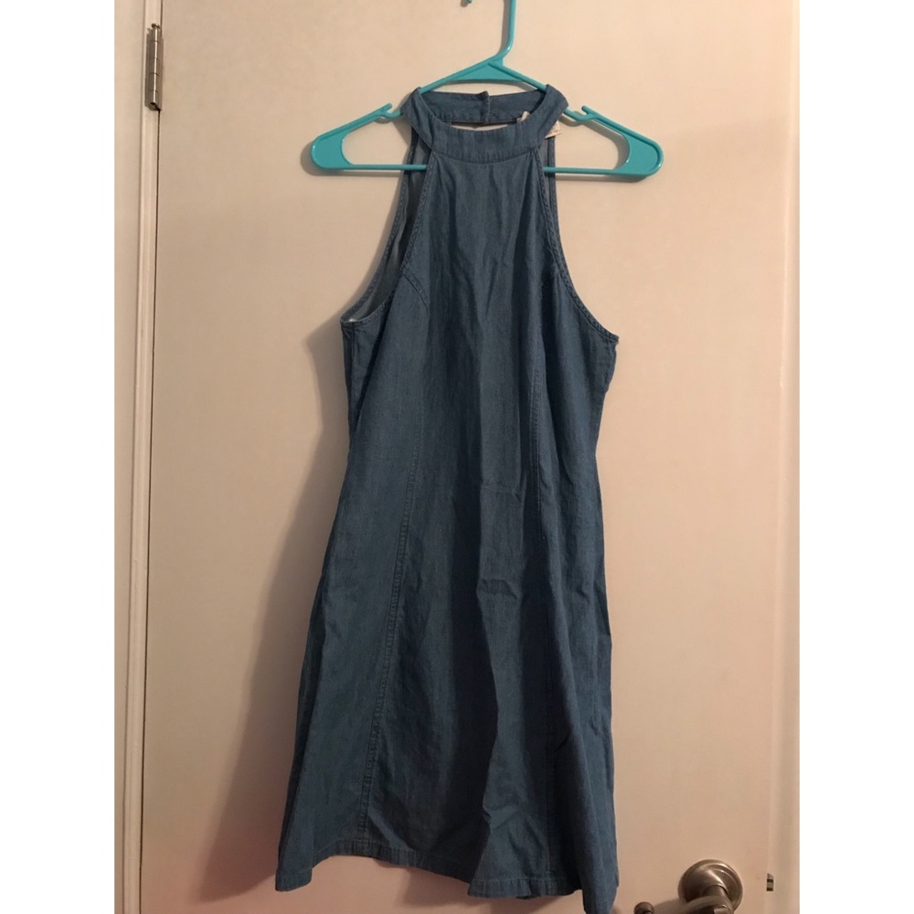 Halter jean dress